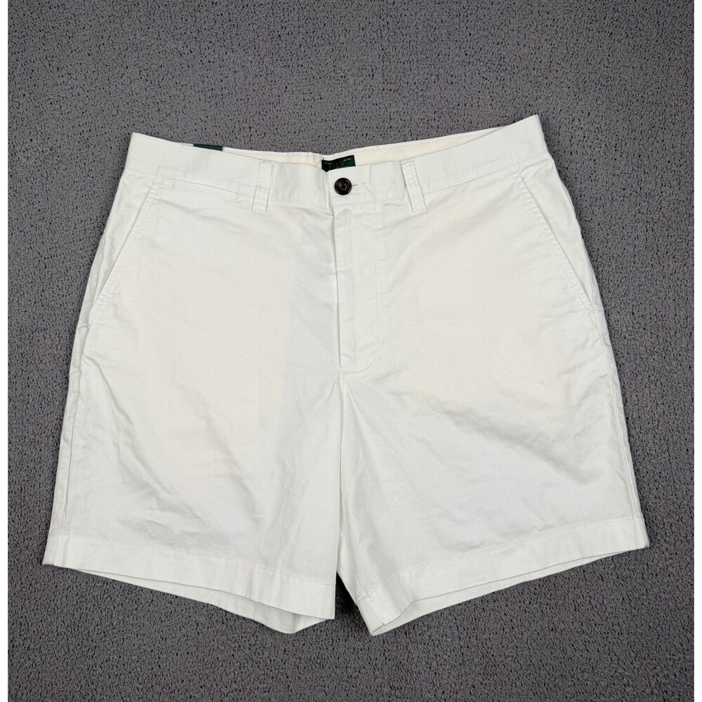 J. Crew Shorts Mens 33 White Portsider Short 7 Inch Inseam Oarsman Chino NEW